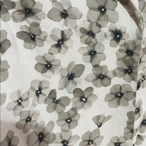 BCBG for Nordstrom M sage/grey floral jacket euc - Picture 3 of 8